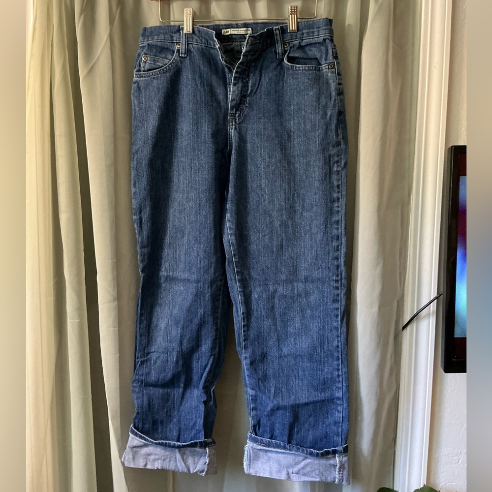 Lee Relaxed Fit Blue Jeans with red heart stamp size 10